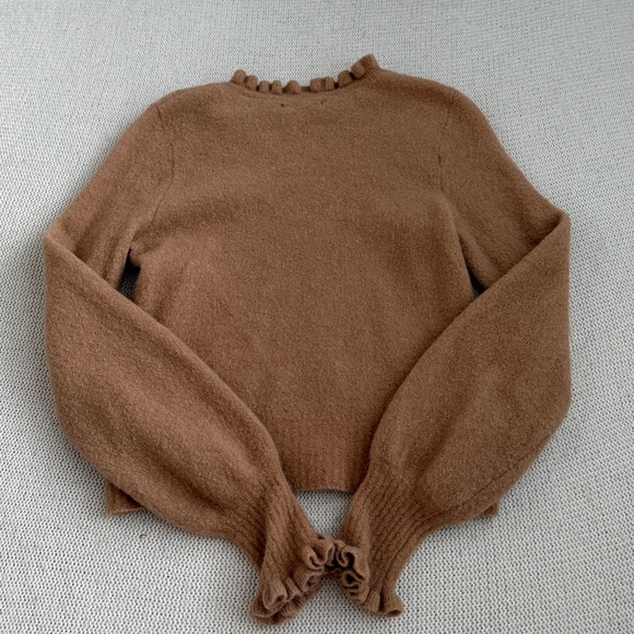 Doen Brown Ruffle Sweater - Picture 7 of 7